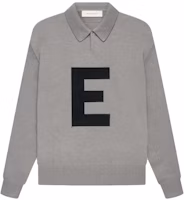 Fear of God Essentials Kids Big E Knit Polo 'Dark Oatmeal' Fear of God Essentials Kids Big E Knit Polo 'Dark Oatmeal'