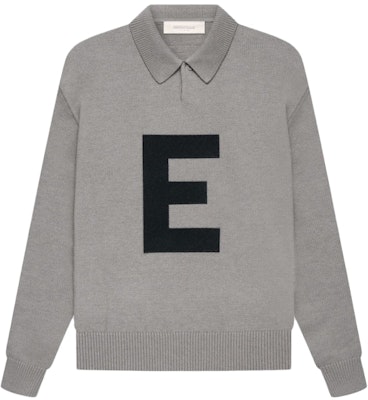 Fear of God Essentials Kids Big E Knit Polo 'Dark Oatmeal' Buy Fear of God Essentials Kids Big E Knit Polo 'Dark Oatmeal'