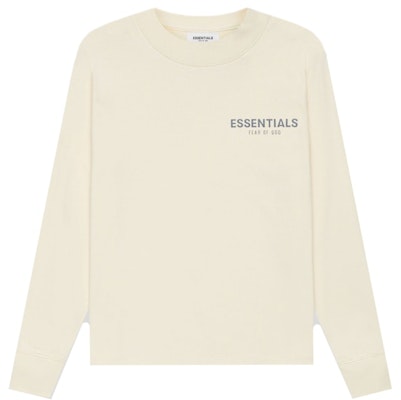Fear of God ESSENTIALS Kids Long Sleeve T-Shirt Cream/Buttercream Buy Fear of God ESSENTIALS Kids Long Sleeve T-Shirt Cream/Buttercream