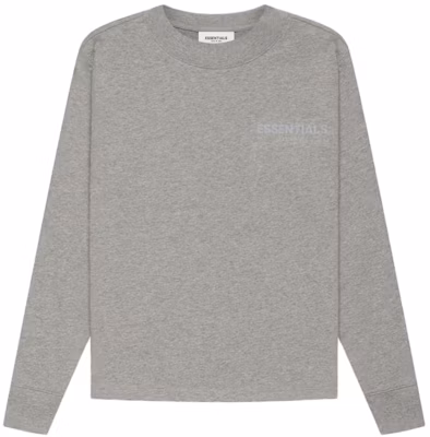 Fear of God ESSENTIALS Kids Long Sleeve T-Shirt Heather Oatmeal/Dark Heather Oatmeal Buy Fear of God ESSENTIALS Kids Long Sleeve T-Shirt Heather Oatmeal/Dark Heather Oatmeal