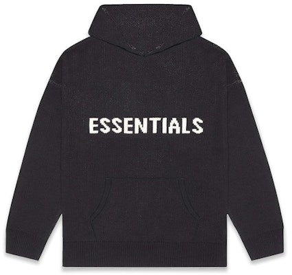 Fear of God ESSENTIALS Knit Hoodie (FW20) Dark Slate/Stretch Limo/Black Buy Fear of God ESSENTIALS Knit Hoodie (FW20) Dark Slate/Stretch Limo/Black