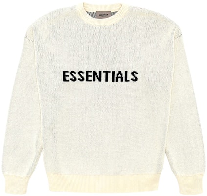 Fear of God ESSENTIALS Knit Sweater Buttercream Buy Fear of God ESSENTIALS Knit Sweater Buttercream