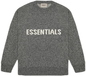 Fear of God ESSENTIALS Baju Sejuk Rajut Kelabu Melange Buy Fear of God ESSENTIALS Baju Sejuk Rajut Kelabu Melange