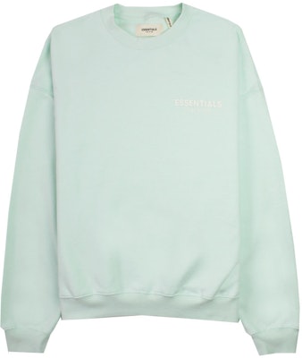 Fear of God ESSENTIALS Logo Pullover Sweatshirt Mint/White Buy Fear of God ESSENTIALS Logo Pullover Sweatshirt Mint/White