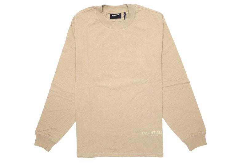 Fear of God ESSENTIALS Long Sleeve Boxy T-Shirt Tan