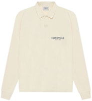 Fear of God ESSENTIALS Long Sleeve French Terry Polo Buttercream Fear of God ESSENTIALS Long Sleeve French Terry Polo Buttercream