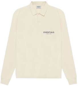 Fear of God ESSENTIALS Polo Lengan Panjang French Terry Buttercream Buy Fear of God ESSENTIALS Polo Lengan Panjang French Terry Buttercream