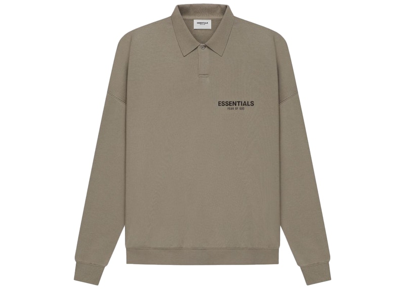 Fear of God ESSENTIALS Long Sleeve French Terry Polo Taupe