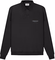 Fear of God ESSENTIALS Long Sleeve French Terry Polo Black Fear of God ESSENTIALS Long Sleeve French Terry Polo Black