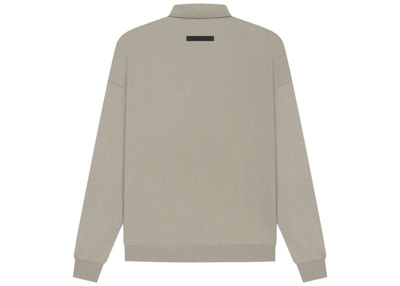 Order 恐懼上帝 ESSENTIALS 法式毛巾布長袖Polo 衫苔綠