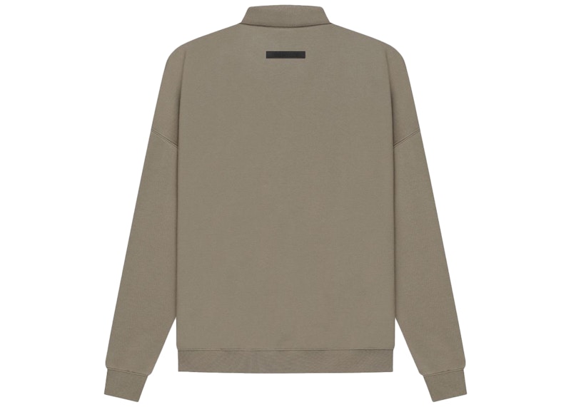 Order Fear of God ESSENTIALS Lengan Panjang Polo Terry Prancis Taupe