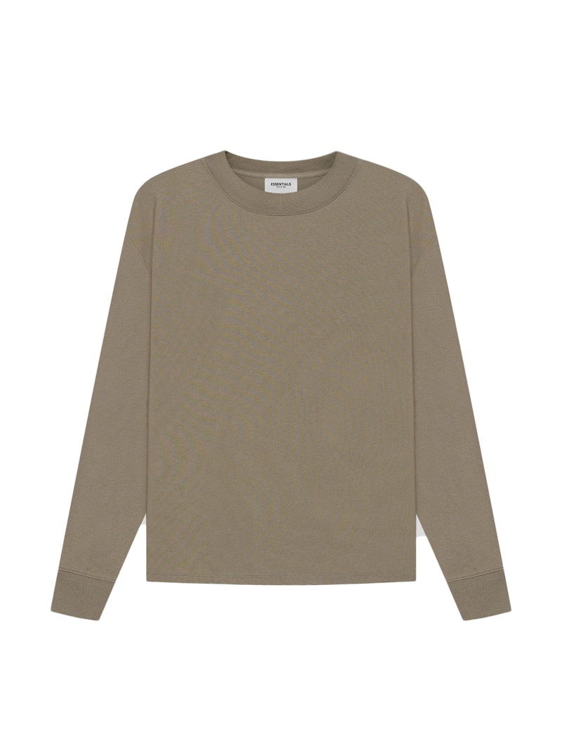 Order Fear of God ESSENTIALS Baju Lengan Panjang Taupe 125SP212017F