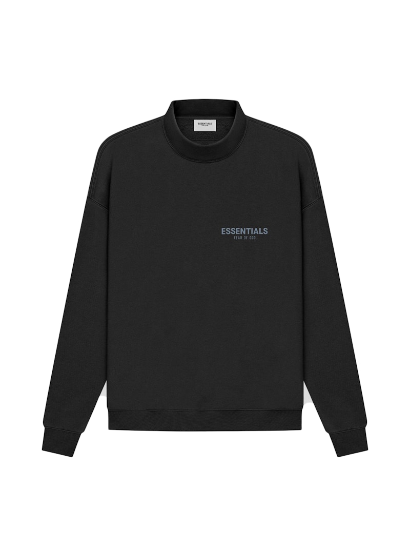 Fear of God ESSENTIALS Mock Neck Sweater Black/Stretch Limo