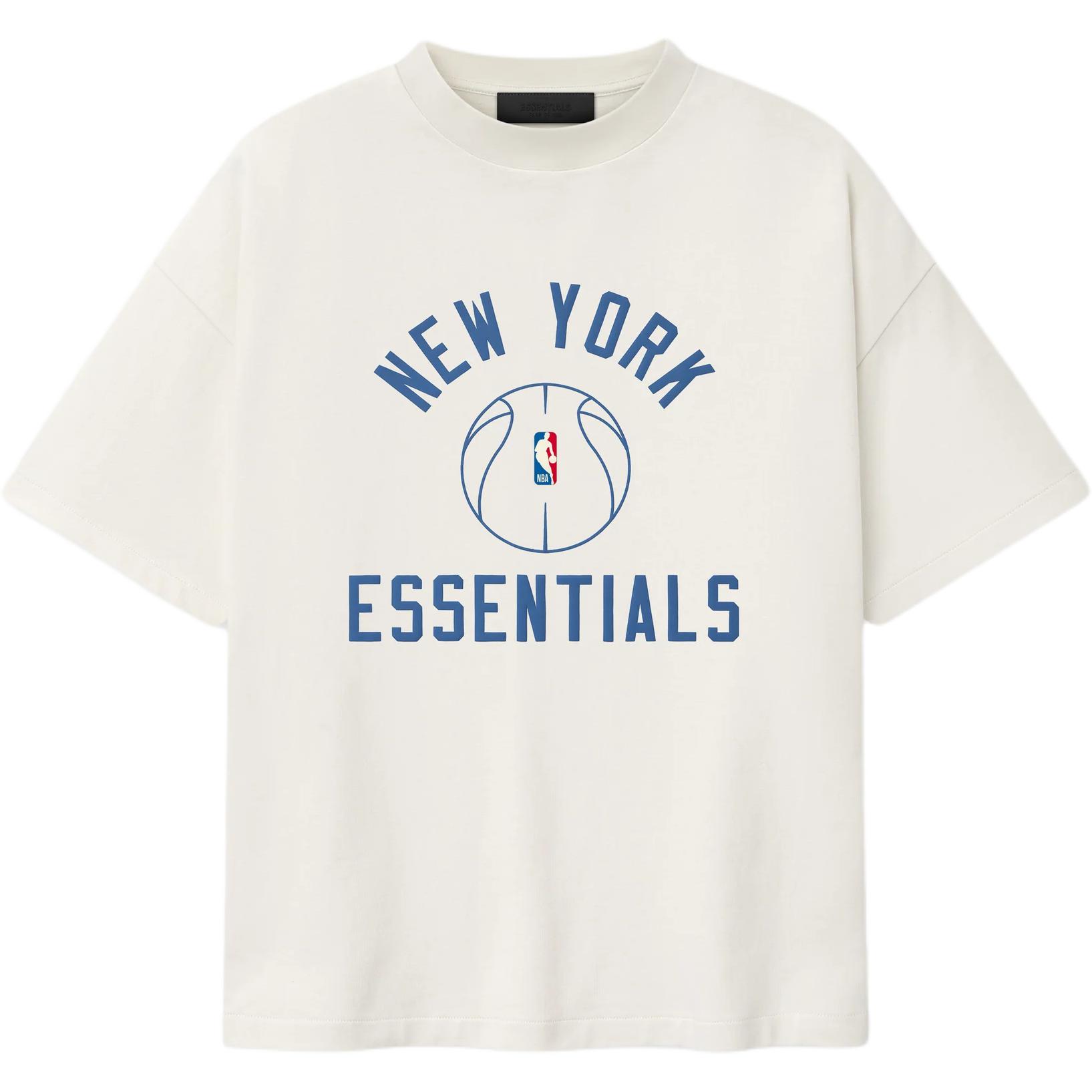 Fear of God Essentials NBA Knicks x Barkley 90s Tee Unisex Casual Loose Fit T-Shirt 125BH262208F