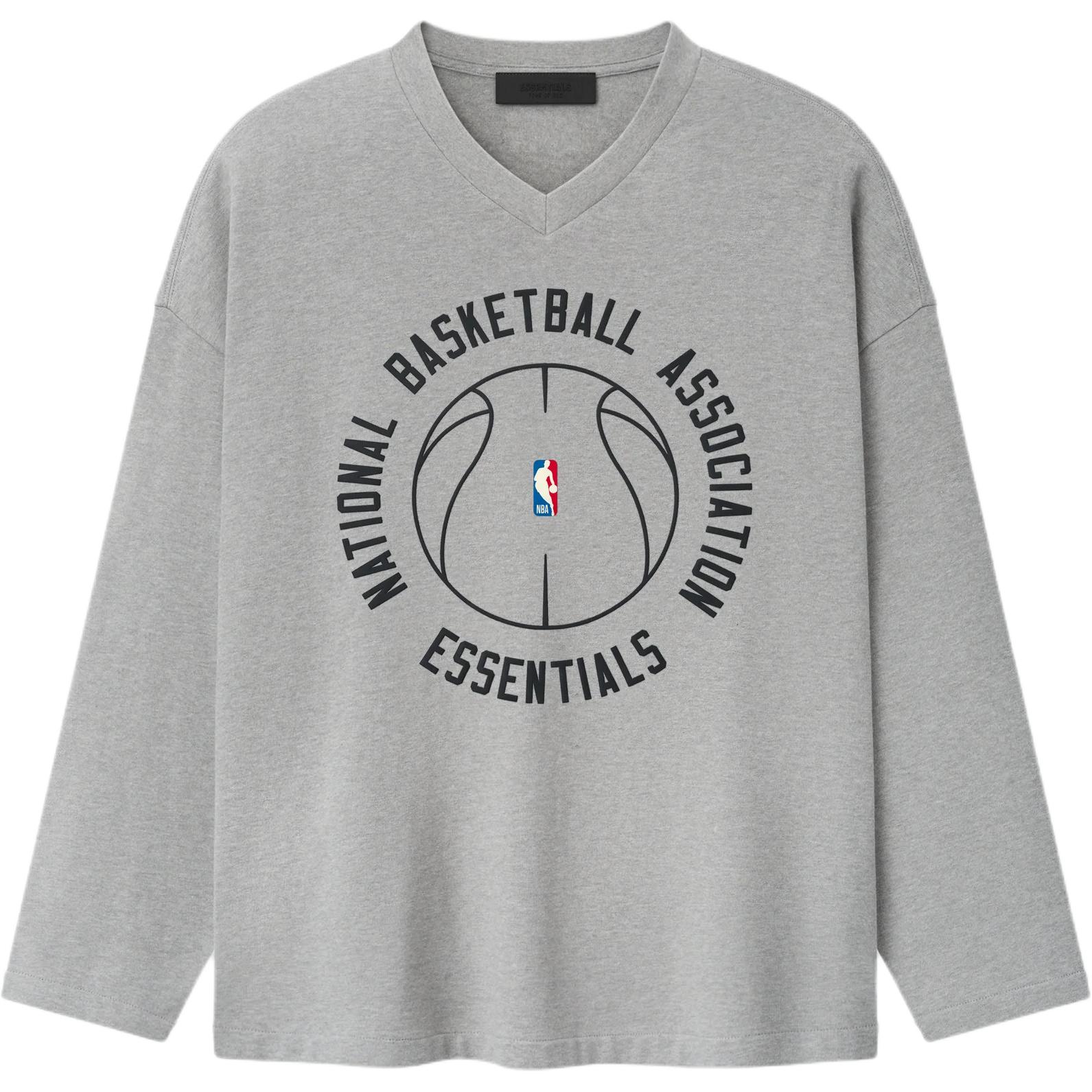 Fear of God Essentials NBA SS26 Barkley Hendricks V-Neck Long Sleeve Unisex Tee 125BH264702F
