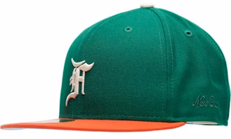 Fear of God ESSENTIALS New Era 59Fifty Fitted Hat (FW21) Green/Orange Fear of God ESSENTIALS New Era 59Fifty Fitted Hat (FW21) Green/Orange