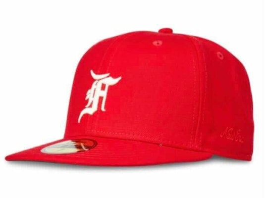 Fear of God ESSENTIALS New Era Fitted Cap (FW20) Red/White Buy Fear of God ESSENTIALS New Era Fitted Cap (FW20) Red/White