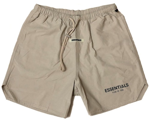 Fear of God ESSENTIALS Nylon Active Shorts Tan Buy Fear of God ESSENTIALS Nylon Active Shorts Tan
