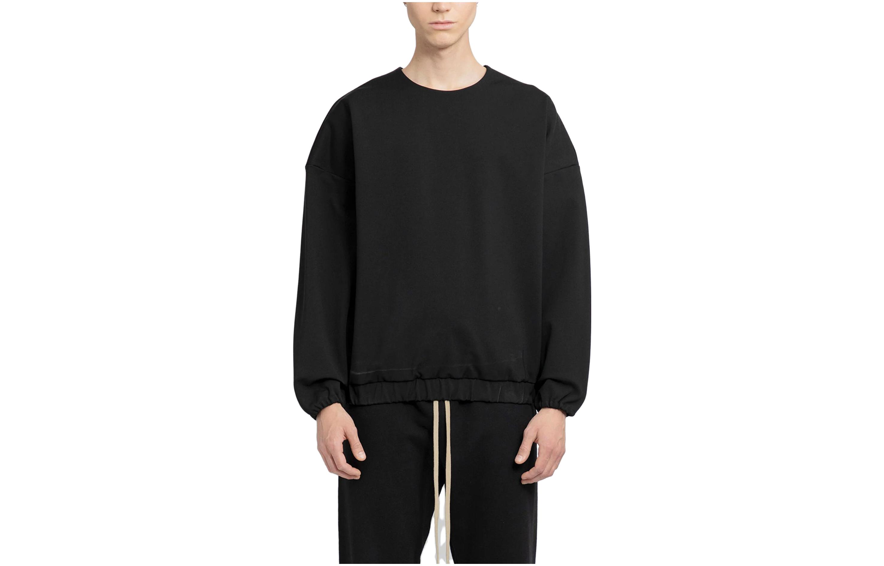 FOG Essentials Oversized Crewneck Heavyweight Sweatshirt Black Mens FGE50200ATRI-001