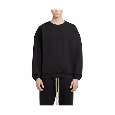 FOG Essentials Oversized Crewneck Heavyweight Sweatshirt Black Mens FGE50200ATRI-001