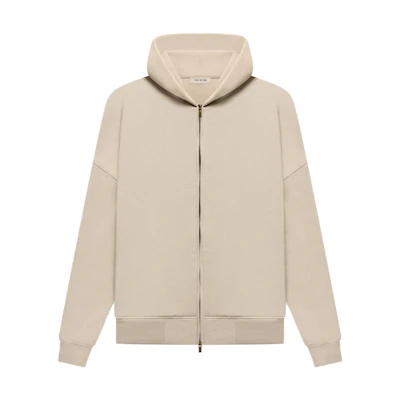 FOG Essentials Oversized Zip-Up Hoodie Unisex Long Sleeve Cardigan FGE50-025FLC-252