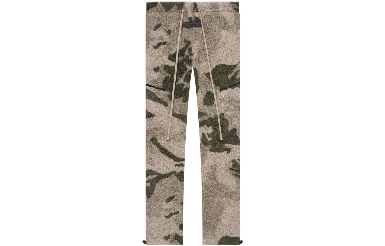 Fear of God Essentials Polar Fleece Camo Pants - Unisex Casual Streetwear. FOG-SS22-099