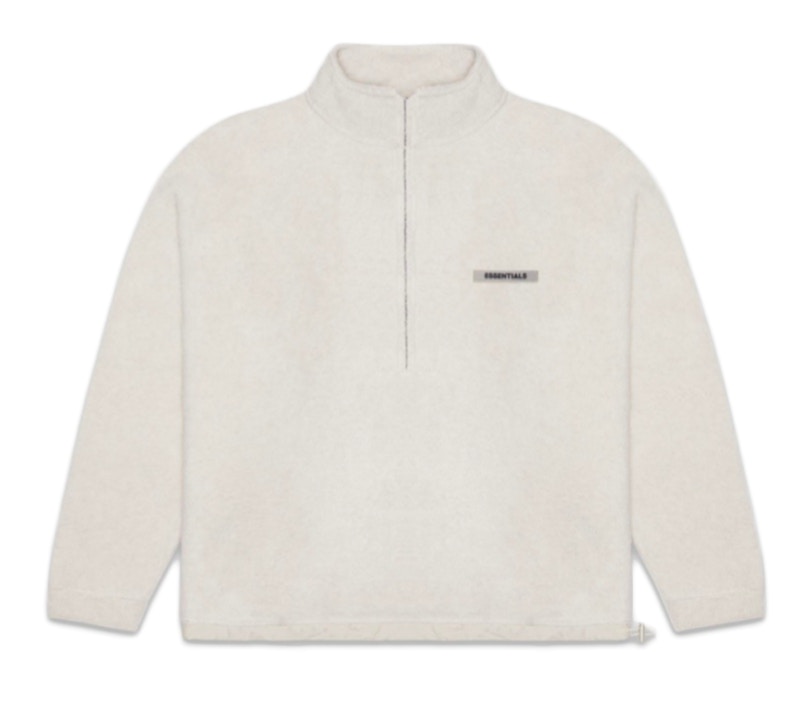 Fear of God ESSENTIALS Polar Fleece Half-Zip Sweater Oatmeal Heather