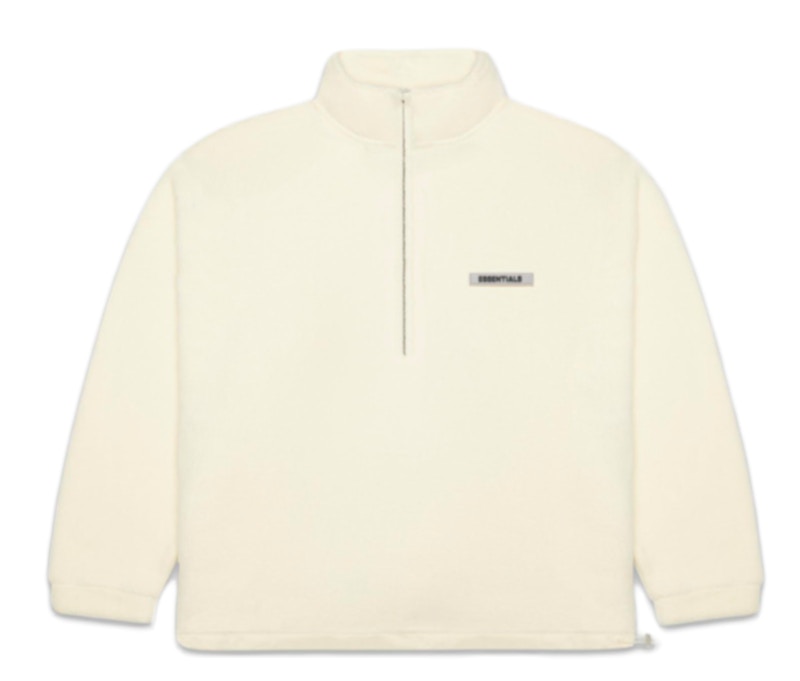 Fear of God ESSENTIALS Polar Fleece Half-Zip Sweater Buttercream