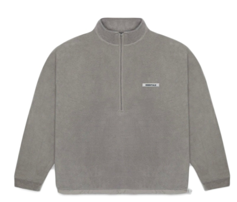 Fear of God ESSENTIALS Polar Fleece Half-Zip Sweater Grey Flannel/Charcoal