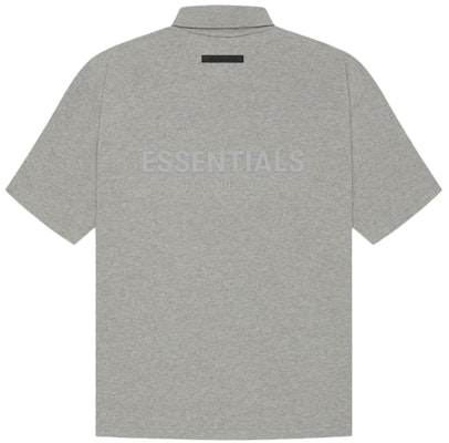 Fear of God ESSENTIALS Polo Dark Heather Oatmeal Order Fear of God ESSENTIALS Polo Dark Heather Oatmeal