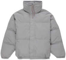 Fear of God ESSENTIALS Puffer Jacket Silver Reflective Fear of God ESSENTIALS Puffer Jacket Silver Reflective