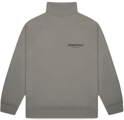 Fear of God ESSENTIALS Pull-Over Mockneck Sweatshirt Grey Melange Buy Fear of God ESSENTIALS Pull-Over Mockneck Sweatshirt Grey Melange