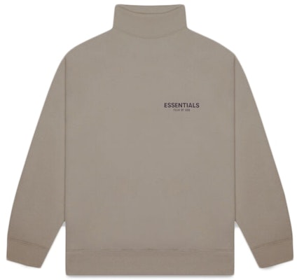 Fear of God ESSENTIALS Pull-Over Mockneck Sweatshirt Taupe Buy Fear of God ESSENTIALS Pull-Over Mockneck Sweatshirt Taupe