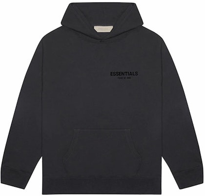 Fear of God Essentials Pullover Chest Logo Hoodie FW22 Stretch Limo/Black Buy Fear of God Essentials Pullover Chest Logo Hoodie FW22 Stretch Limo/Black