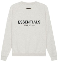 Fear of God ESSENTIALS Sudadera Cuello Redondo Light Heather Oatmeal Order Fear of God ESSENTIALS Sudadera Cuello Redondo Light Heather Oatmeal