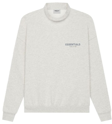 Fear of God ESSENTIALS Pullover Mockneck Light Heather Oatmeal Buy Fear of God ESSENTIALS Pullover Mockneck Light Heather Oatmeal