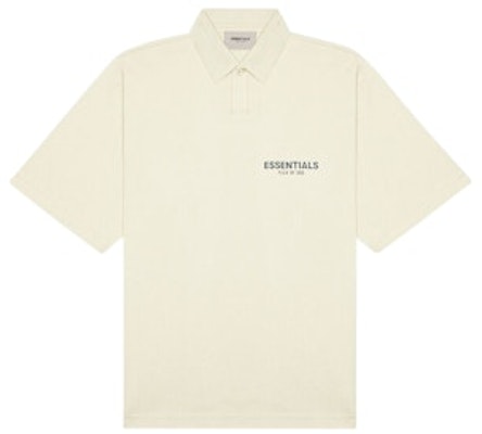 Fear of God ESSENTIALS Short Sleeve Boxy Polo Buttercream Buy Fear of God ESSENTIALS Short Sleeve Boxy Polo Buttercream