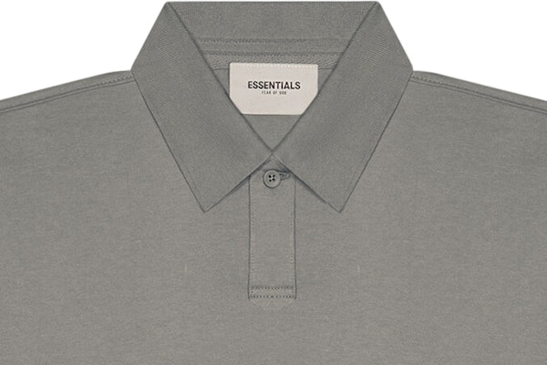 Fear of God ESSENTIALS Short Sleeve Boxy Polo Gray Flannel/Charcoal Lookbook Fear of God ESSENTIALS Short Sleeve Boxy Polo Gray Flannel/Charcoal