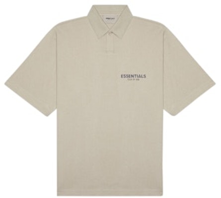 Fear of God ESSENTIALS Short Sleeve Boxy Polo String/Tan Buy Fear of God ESSENTIALS Short Sleeve Boxy Polo String/Tan