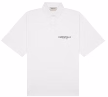 Fear of God ESSENTIALS Short Sleeve Boxy Polo White Fear of God ESSENTIALS Short Sleeve Boxy Polo White