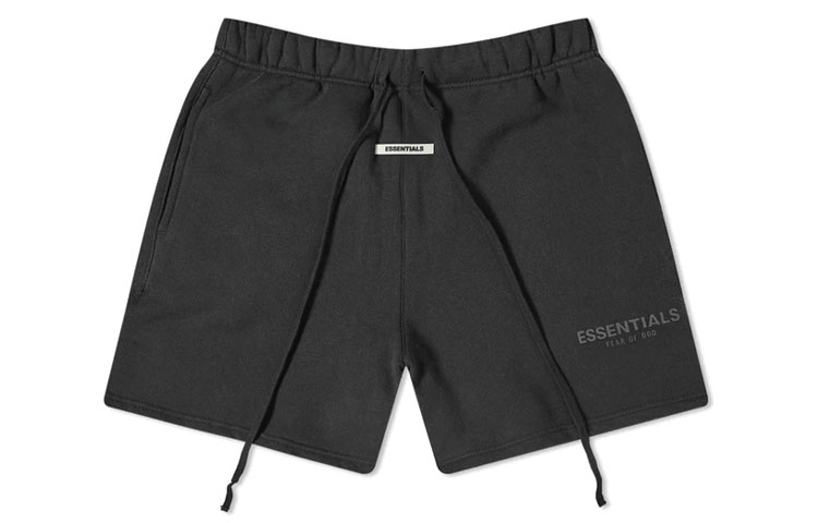Fear of God Essentials SS20 Black Sweat Shorts - Relaxed Fit Casual Shorts FOG-SS20-284