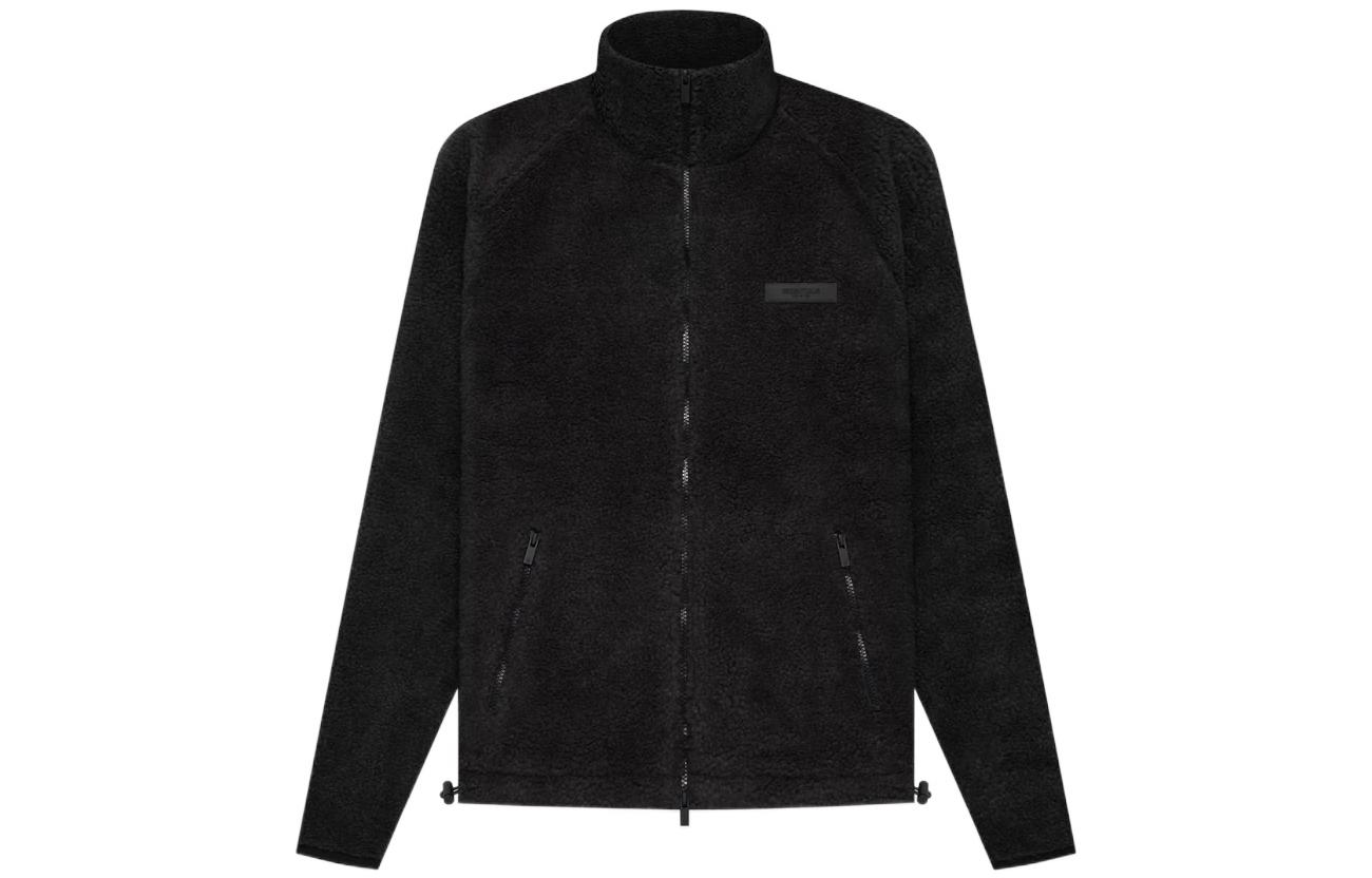 Fear of God Essentials SS22 Polar Fleece Full Zip Jacket Iron Black FOG-SS22-560