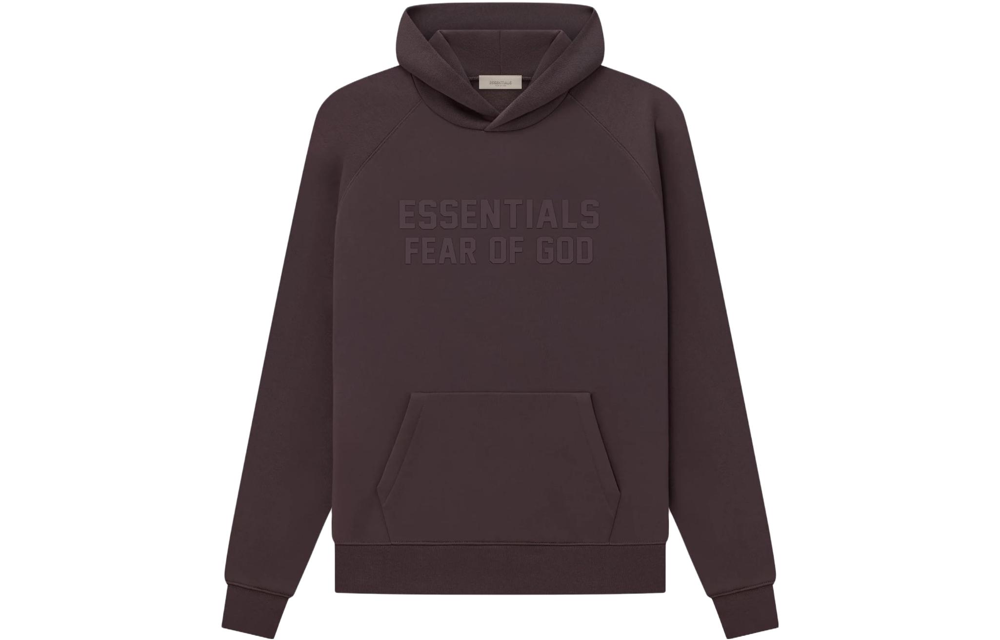 FOG Essentials SS23 Hoodie Plum Logo Purple Heavyweight Hoodie FOG-SS23-005