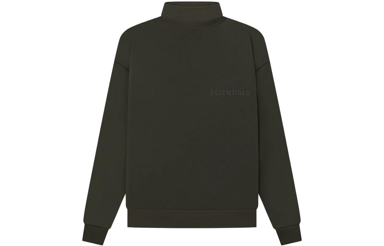 Fear of God Essentials SS23 Off Black Turtleneck Sweatshirt High-Neck Sweater FOG-SS23-074
