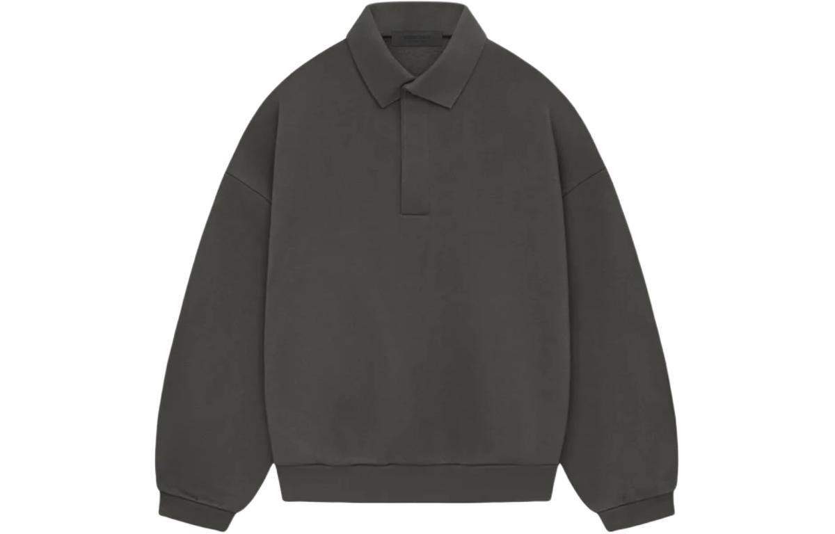 Fear of God Essentials SS24 Heavy Polo Longsleeve Ink Black Shirt 192SP244390F