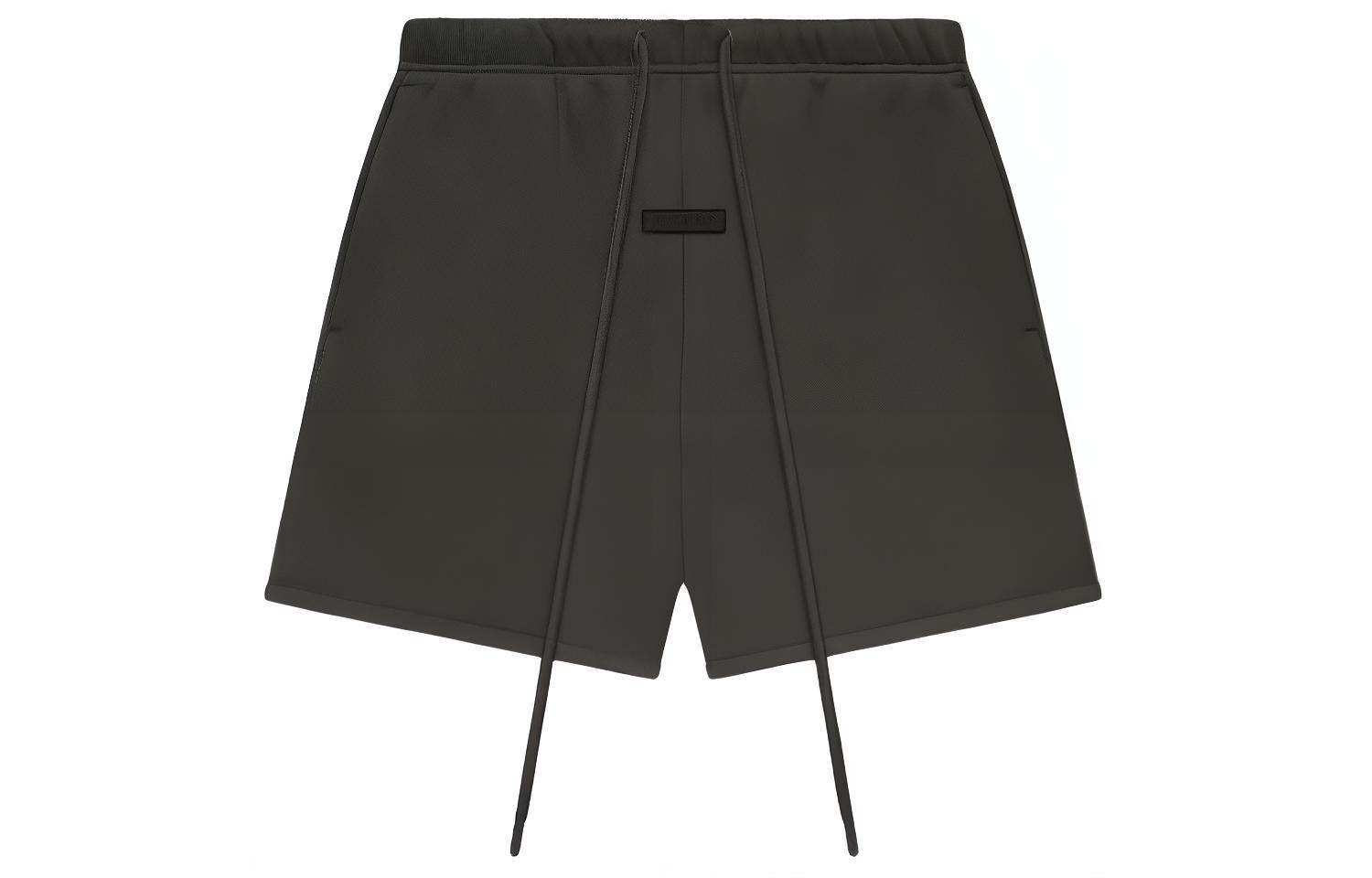 Fear of God Essentials SS24 Ink Black Logo Sweat Shorts - Casual Mid-Rise Style 160SP242000F