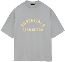 Fear of God Essentials SS24 Letter Logo Heavyweight Tee Light Heather Grey Mens. 125SP242006F Fear of God Essentials SS24 Letter Logo Heavyweight Tee Light Heather Grey Mens. 125SP242006F