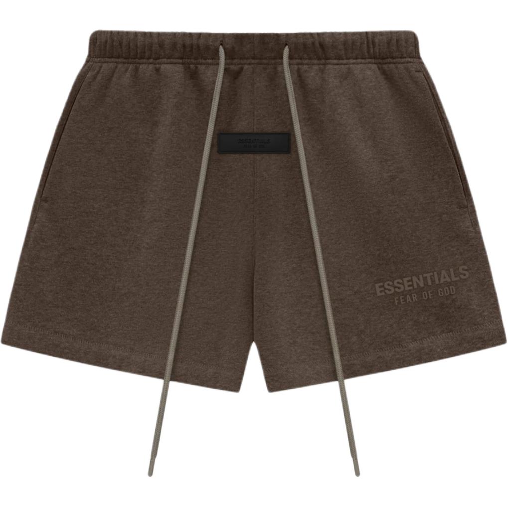 Fear of God Essentials SS24 Sweatshort Heather Wood Brown Casual Shorts. 160SU242002F