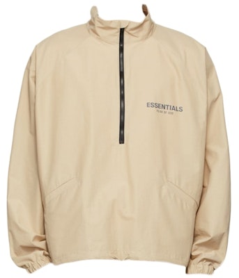 Fear of God ESSENTIALS SSENSE Exclusive Half-Zip Track Jacket Linen Buy Fear of God ESSENTIALS SSENSE Exclusive Half-Zip Track Jacket Linen