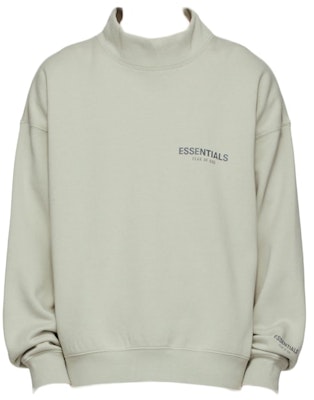 Fear of God ESSENTIALS SSENSE Exclusive Mock Neck Sweatshirt Concrete Buy Fear of God ESSENTIALS SSENSE Exclusive Mock Neck Sweatshirt Concrete